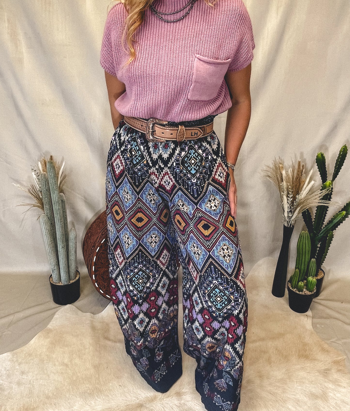 Desert Mosaic Smocked Pants