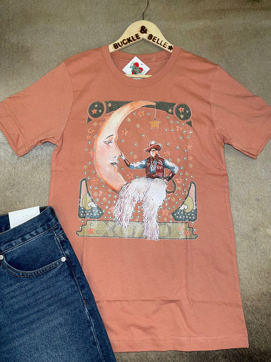 “Man on the Moon” T-Shirt by XOXO Art & Company