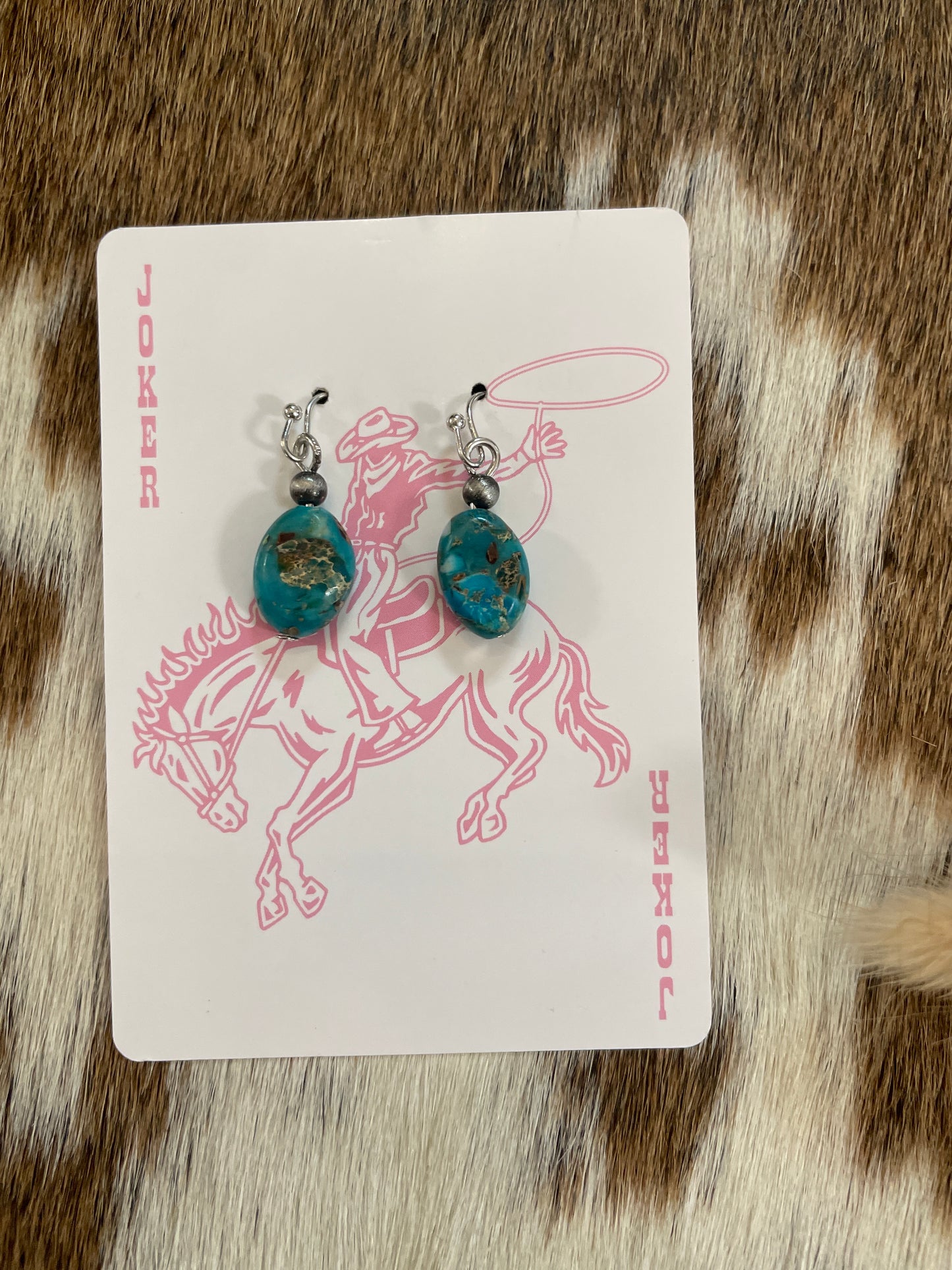 Simple Turquoise Stone Earrings