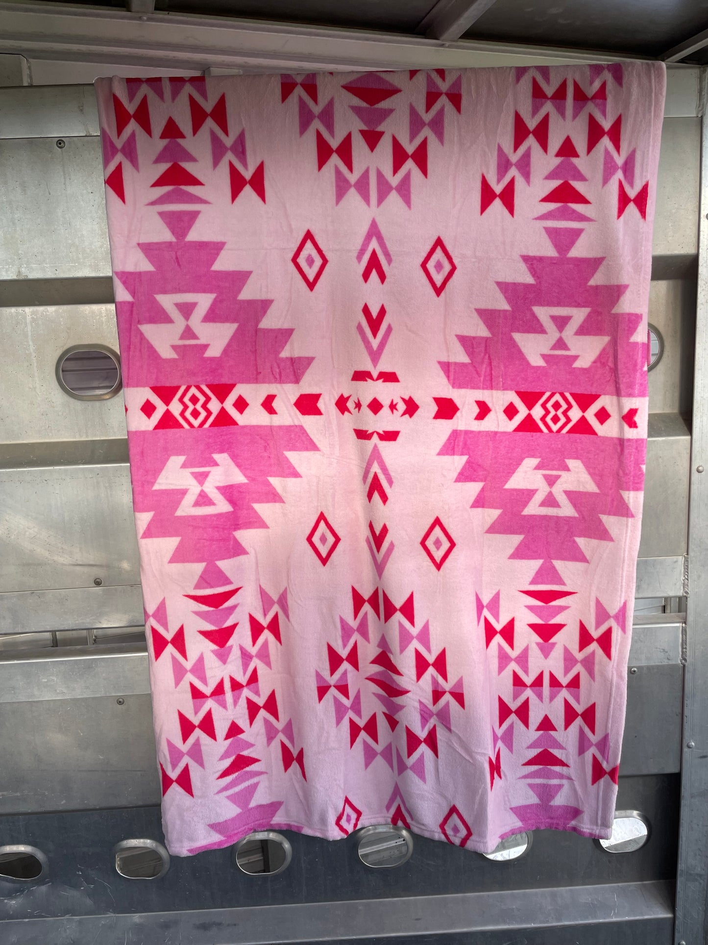 Pink Aztec Throw Blanket