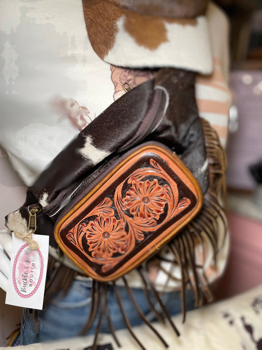 Cowhide Fringe Fanny Pack No. 2