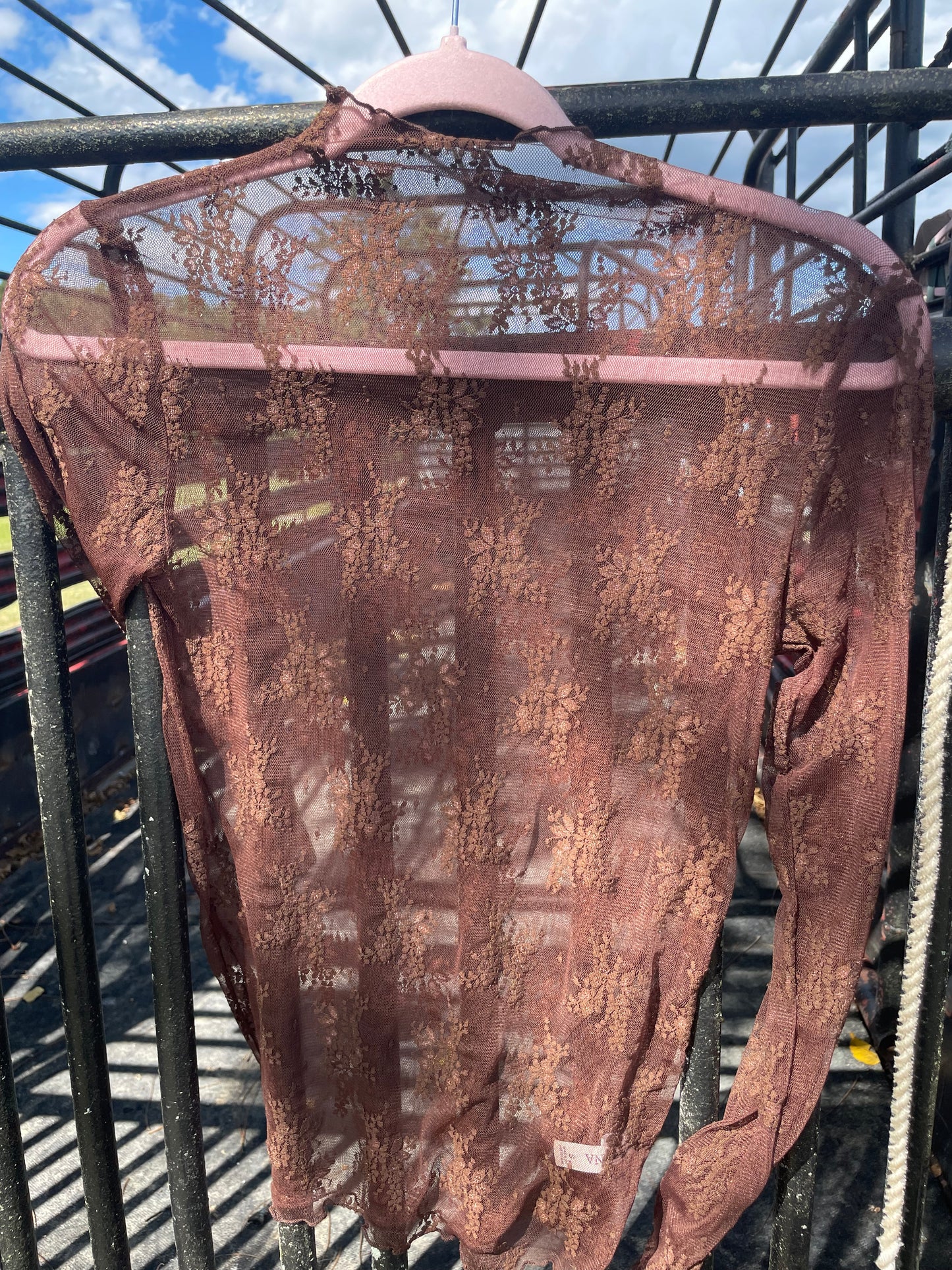 Cowgirl Core Lace Top in Brown