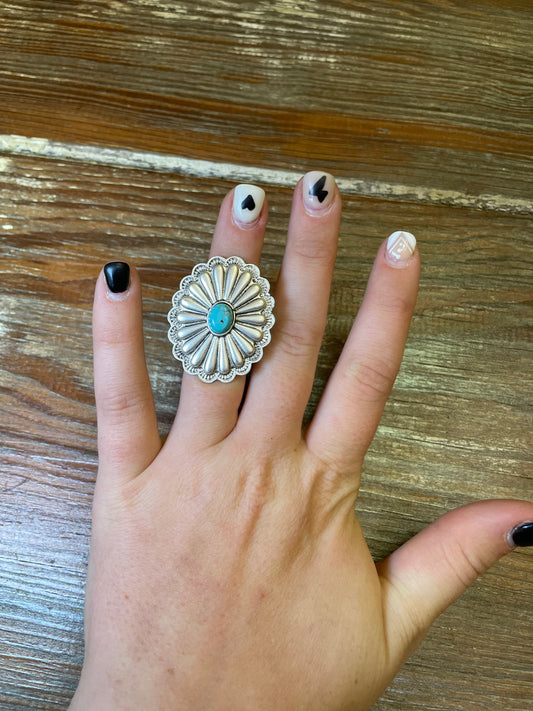 Concho Turquoise Ring