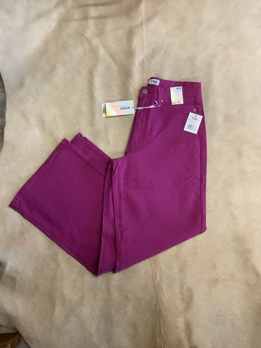 Maggie Stretch Wide Leg Jeans // Pink