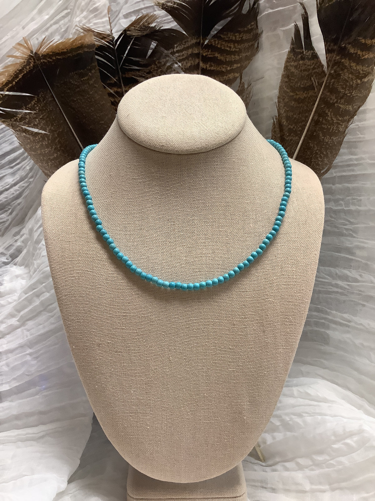 Turquoise Stacking Necklace // 4mm