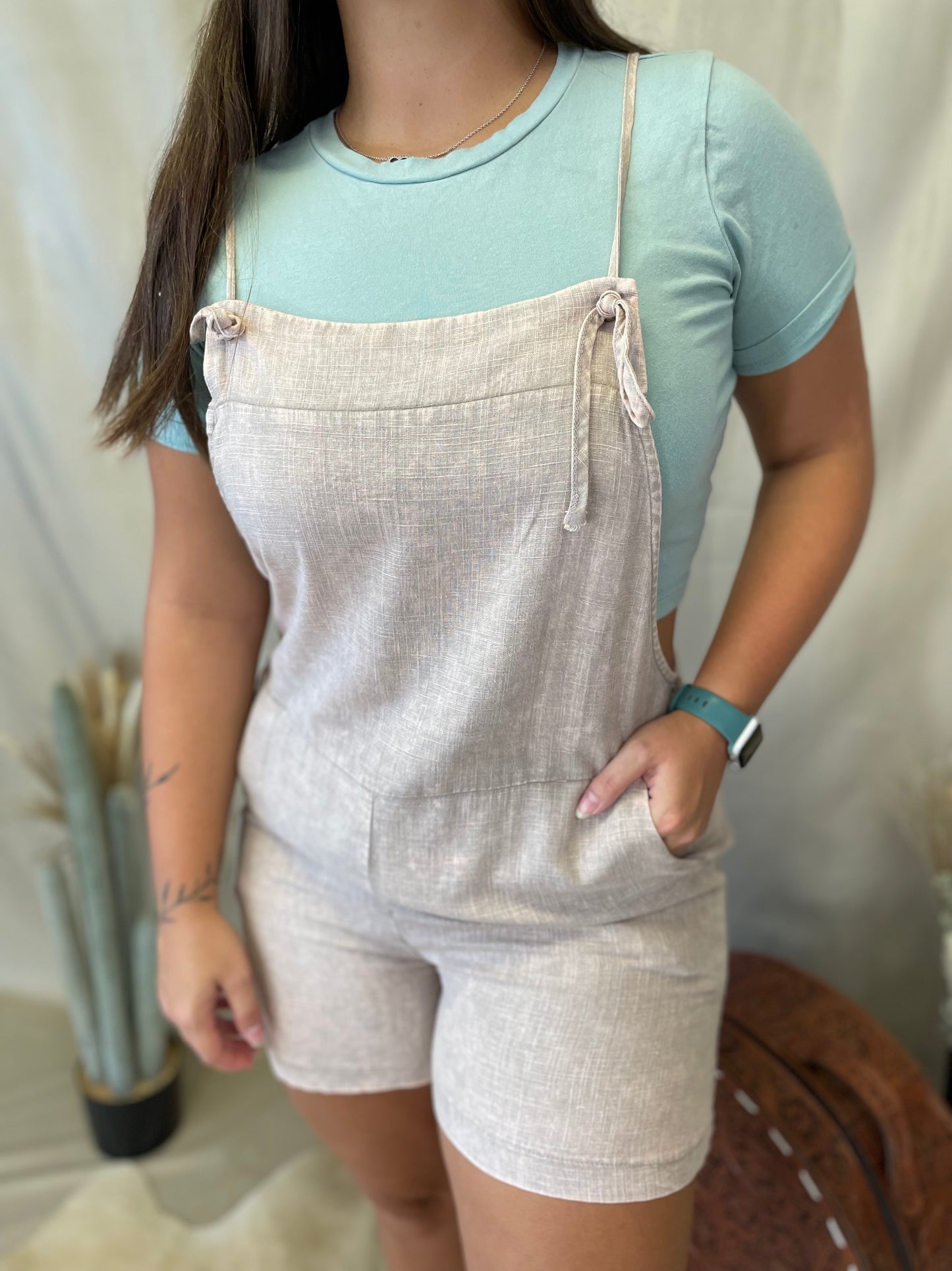 Washed Linen Romper ~ More Colors