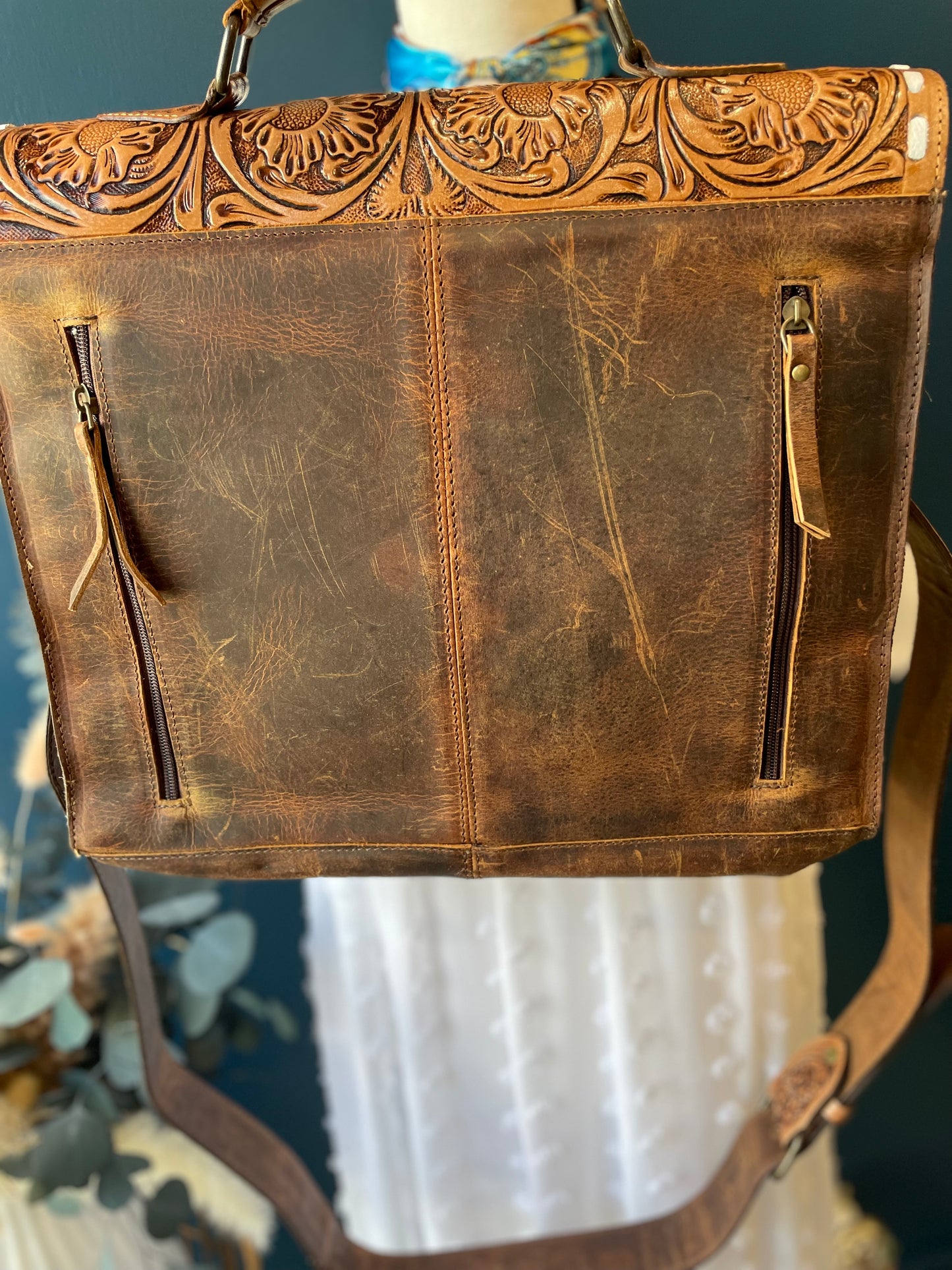 Leather & Cowhide Western Briefcase