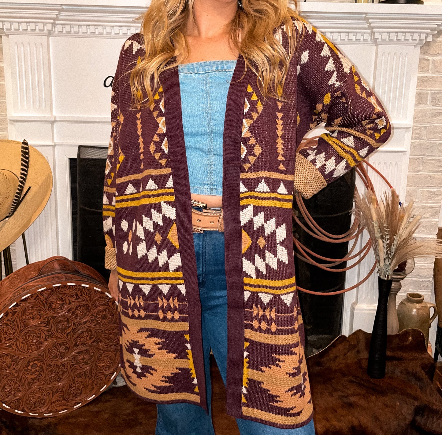 Sierra Aztec Cardigan in Golden Ridge