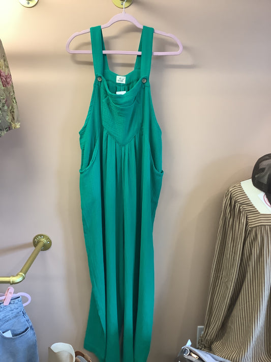 Frisco Gauze Overalls // Green
