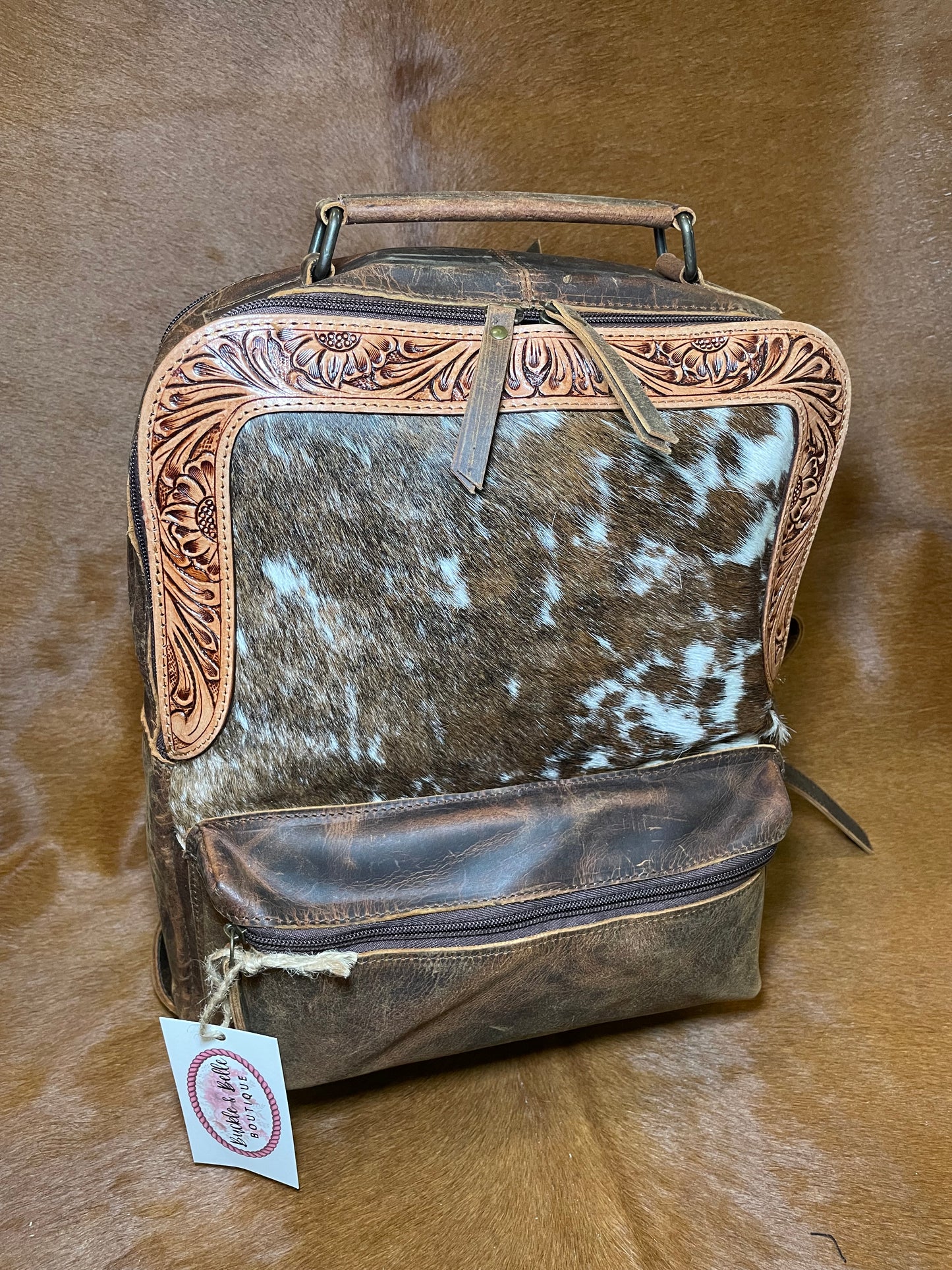 Cowhide Commuter Backpack