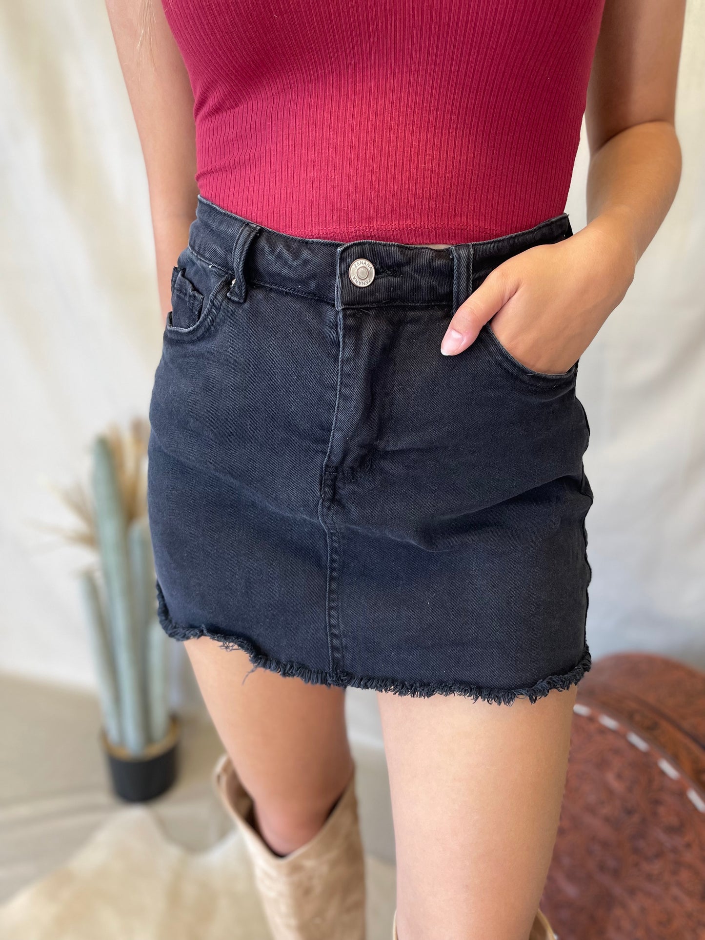 Zenana Denim Mini Skirt ~ More Colors