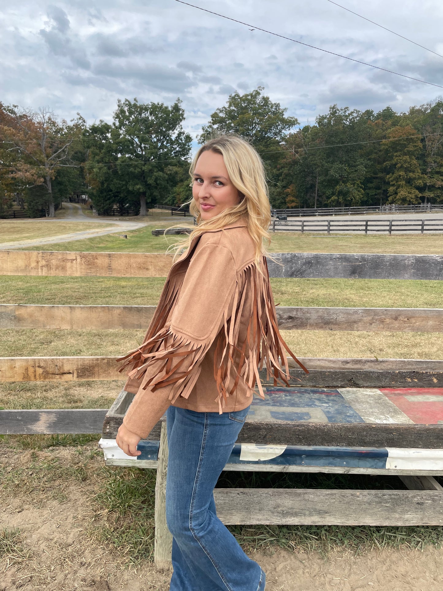 Fringe Jacket // Camel
