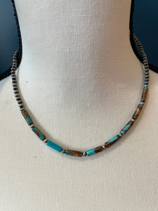 Tate Turquoise & Navajo Pearl Necklace