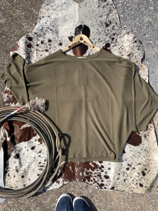 Dolman Sleeve Top // Olive