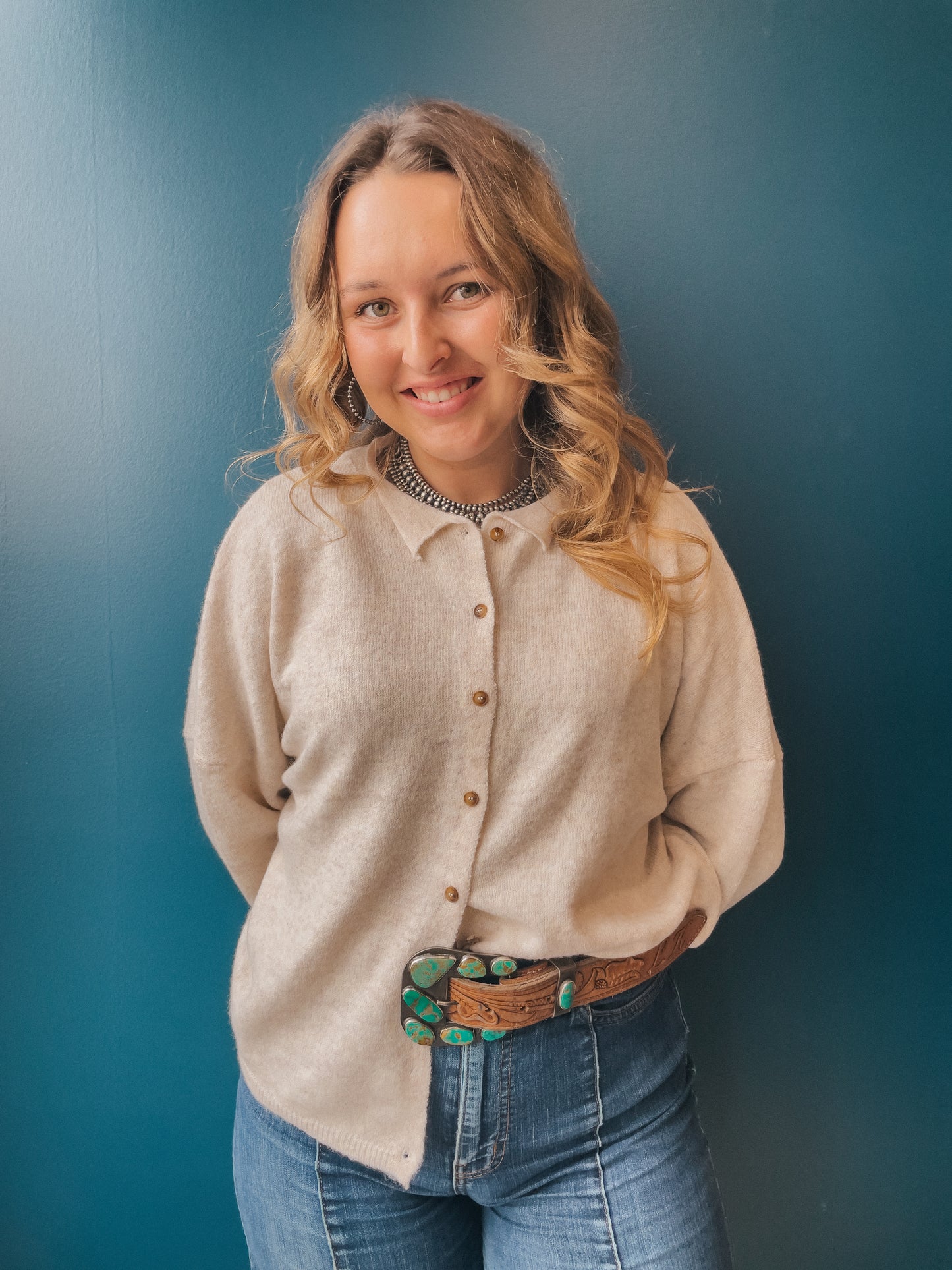 Tess Dainty Cardigan // Oatmeal