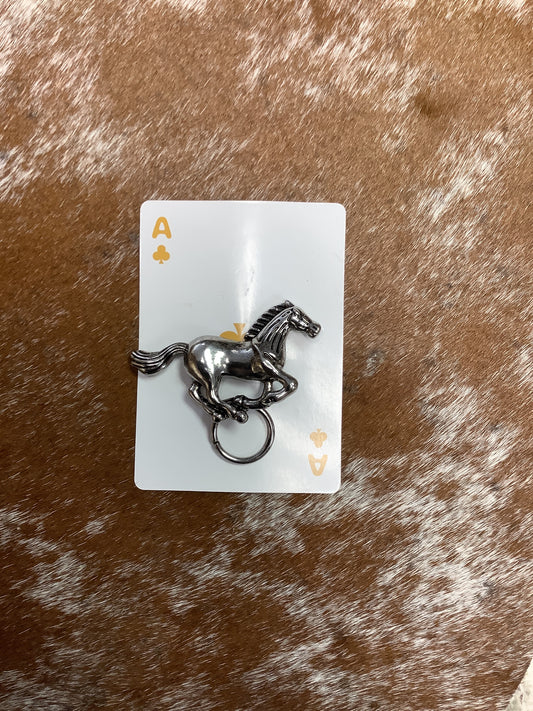 Running Horse Western Brooch // Silver