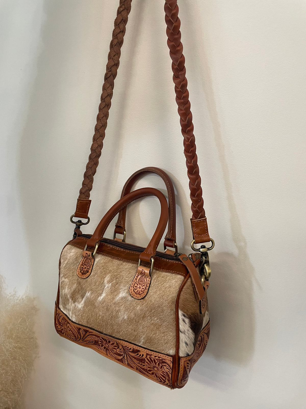 The Hadley Cowhide Mini Bag // Braided Strap