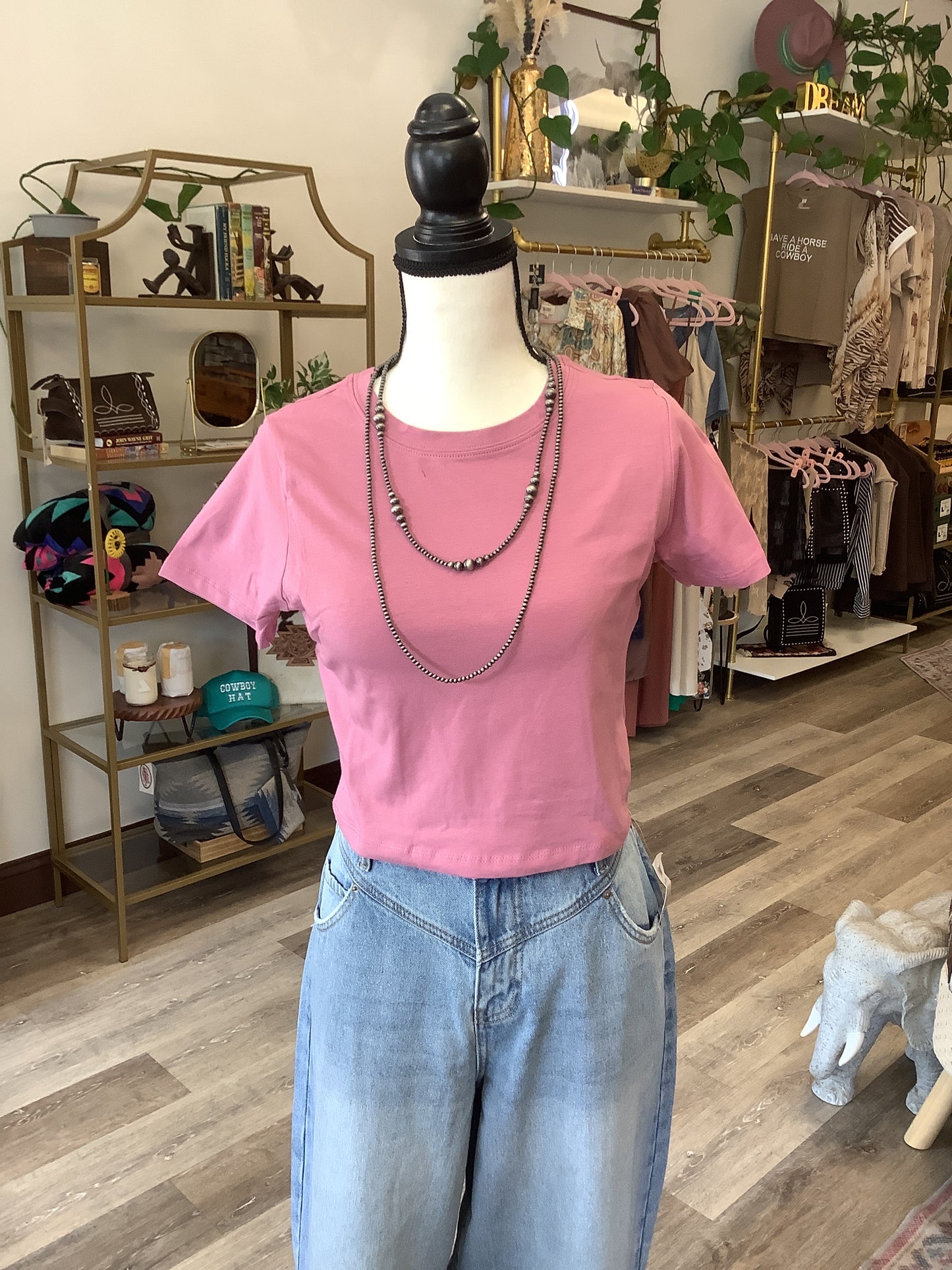 Basic Baby Tee // Dusty Rose