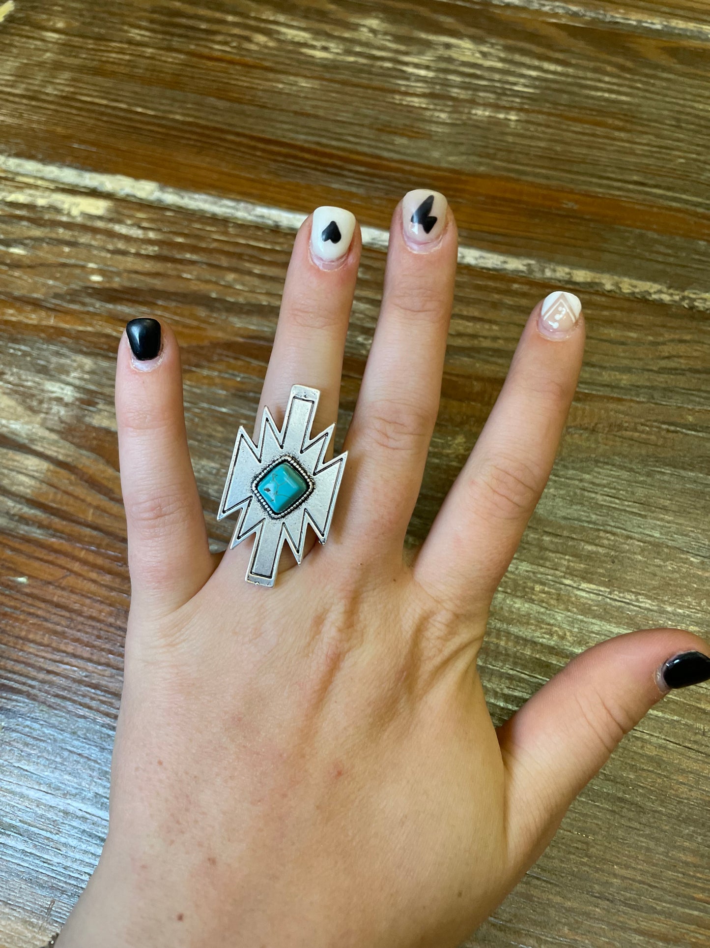 Aztec Turquoise Ring