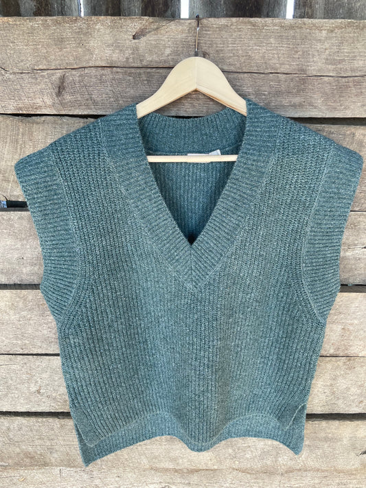 The Jolene Sweater Vest in Jade