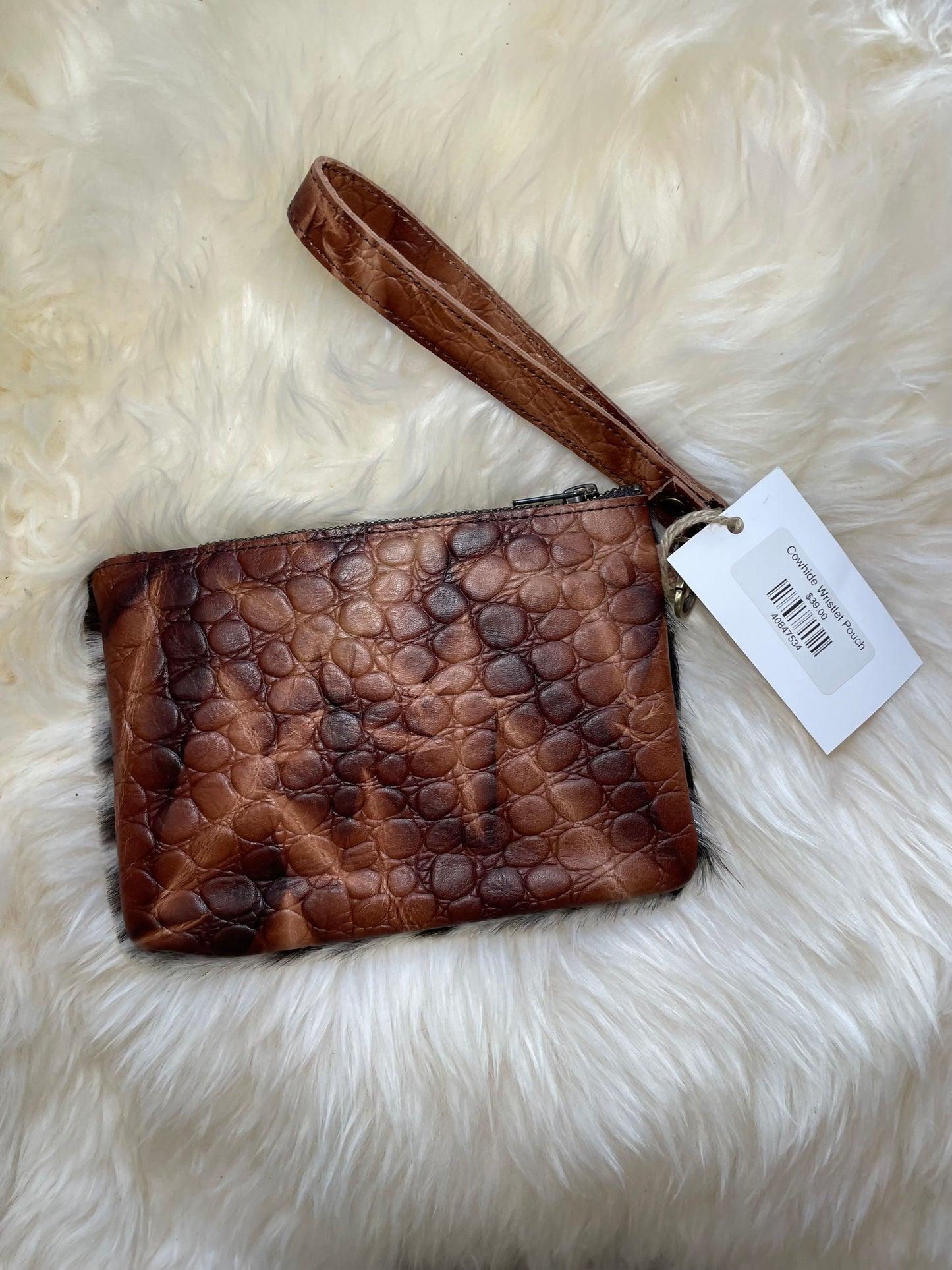 Cowhide Wristlet Pouch No. 1