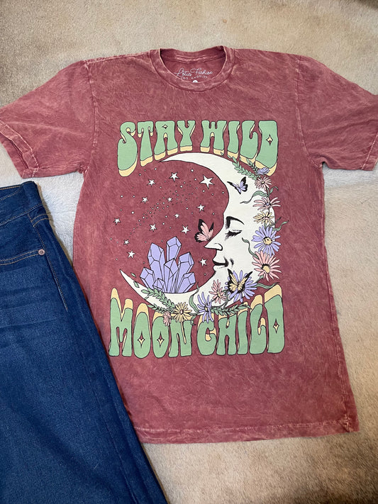 Stay Wild Mineral Wash Graphic Tee
