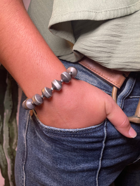 Chunky Navajo Pearl Stretch Bracelet