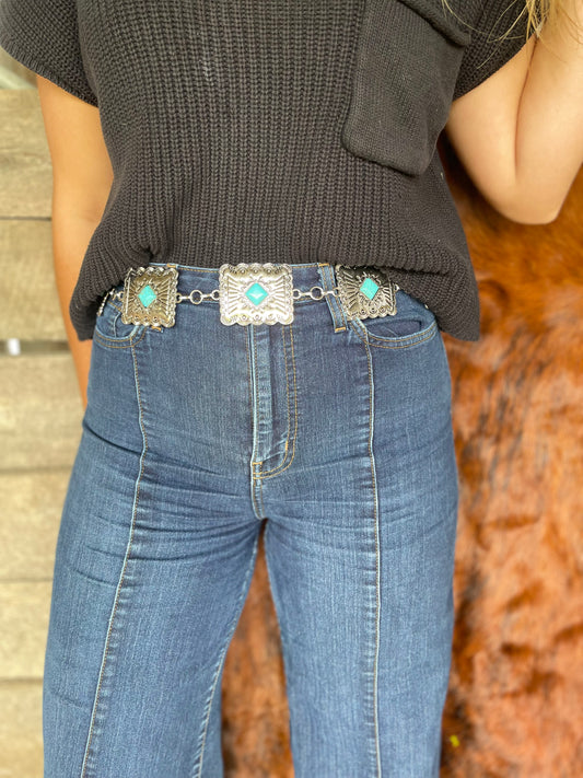 Square Concho Belt