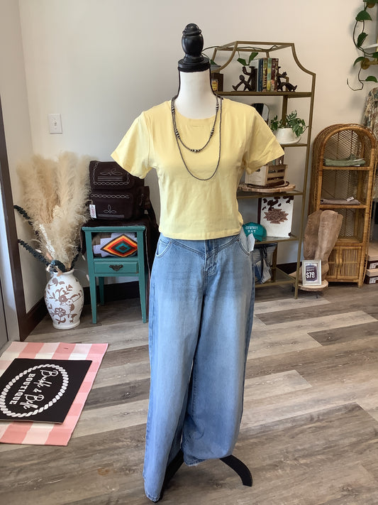 Basic Baby Tee // Butter Yellow