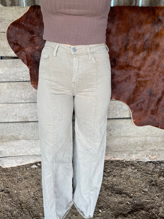 Reno Wide Leg Jeans in Latte