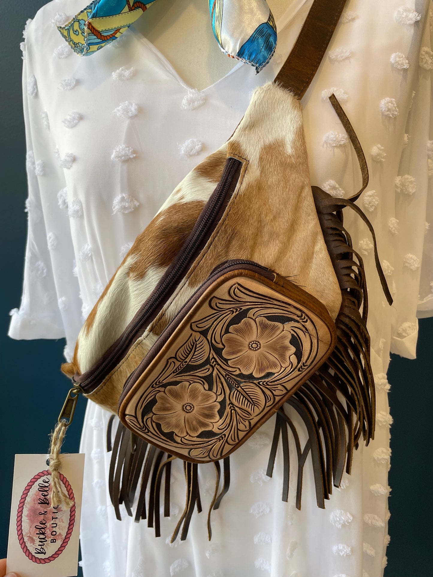 Cowhide Fringe Fanny Pack No. 1