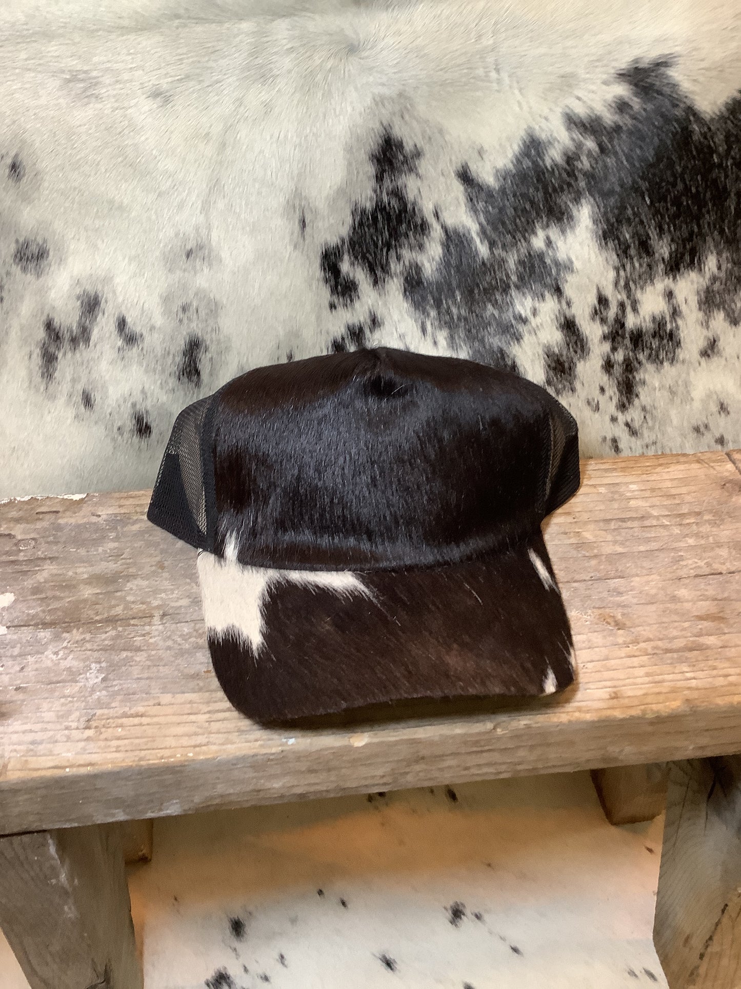 Cowhide Trucker Hat