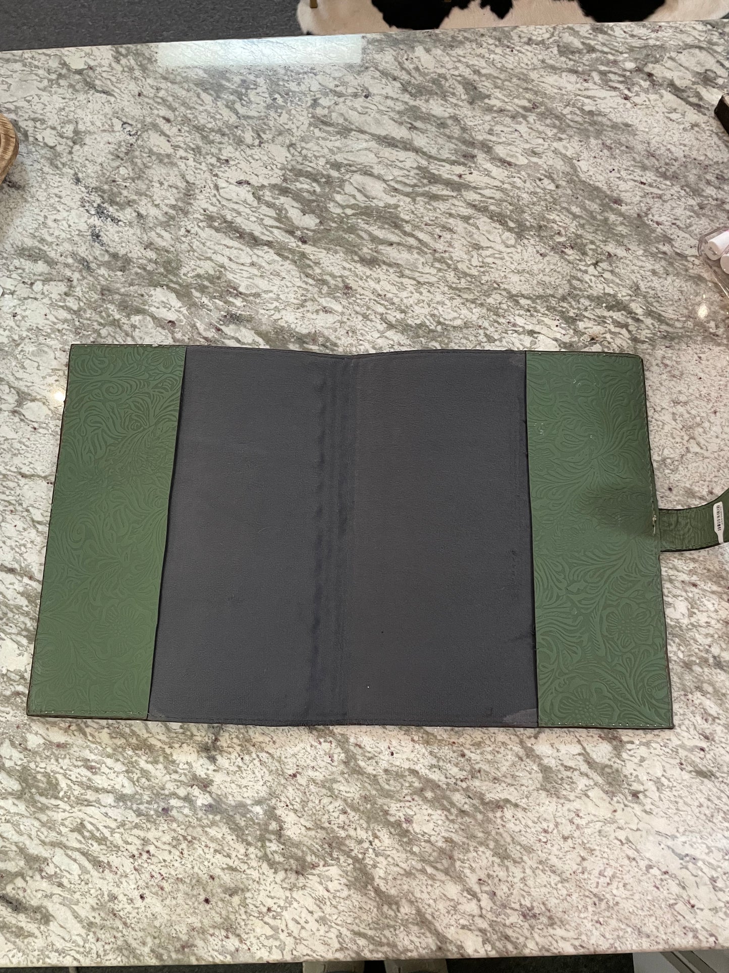 Tooled Leather Book Cover // Horseshoe