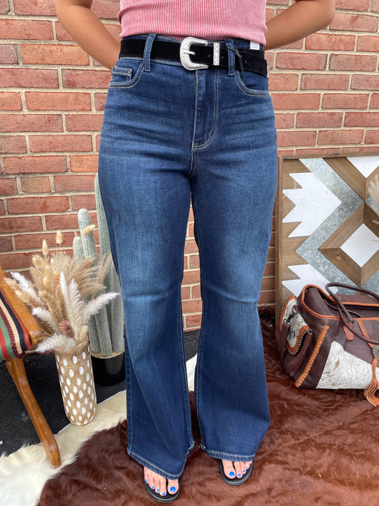 Judy Blue High Waist Wide Leg Jeans // Twilight