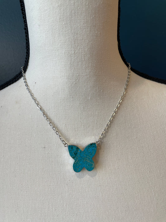 Turquoise Butterfly Necklace