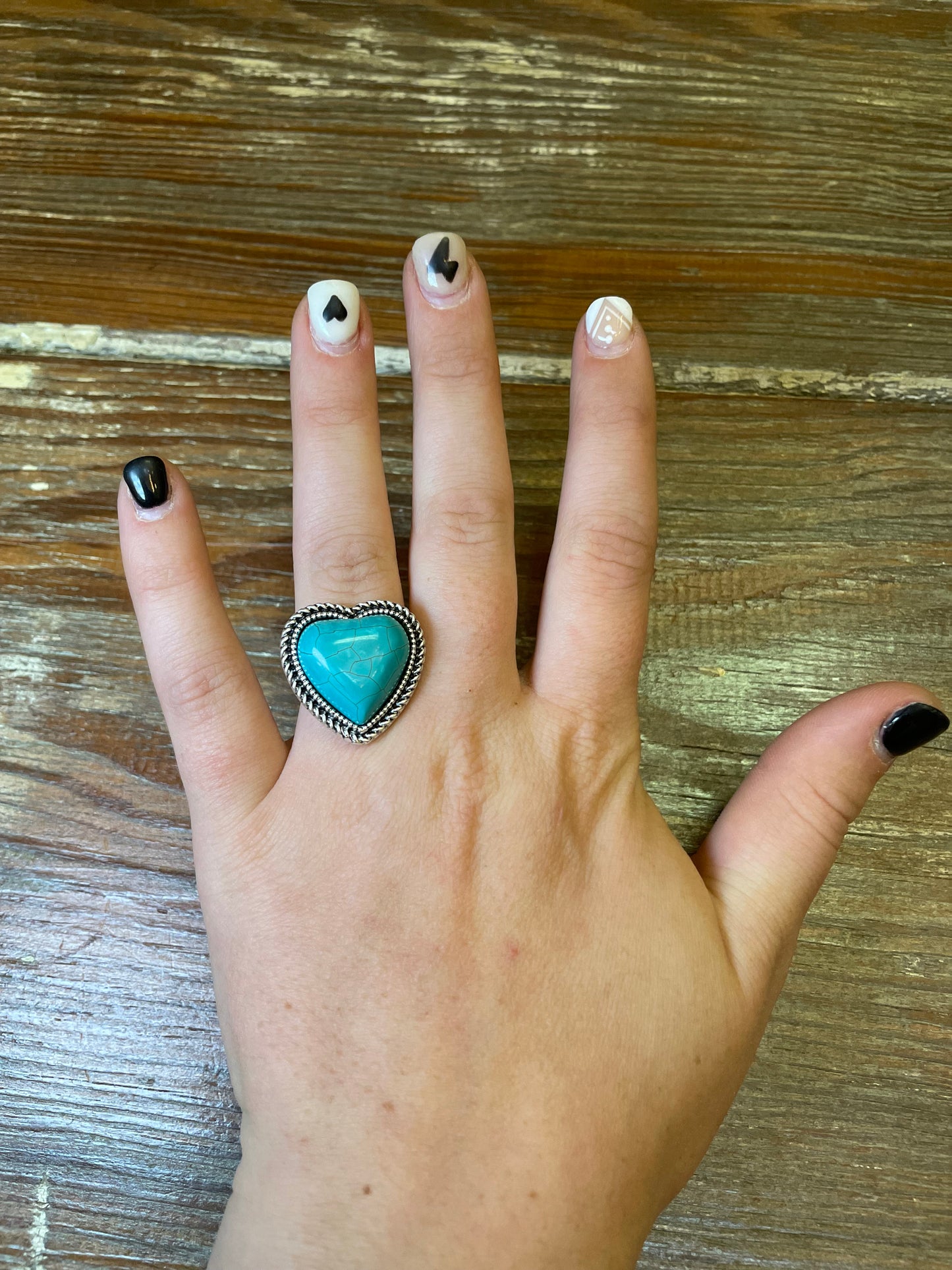 Turquoise Heart Ring