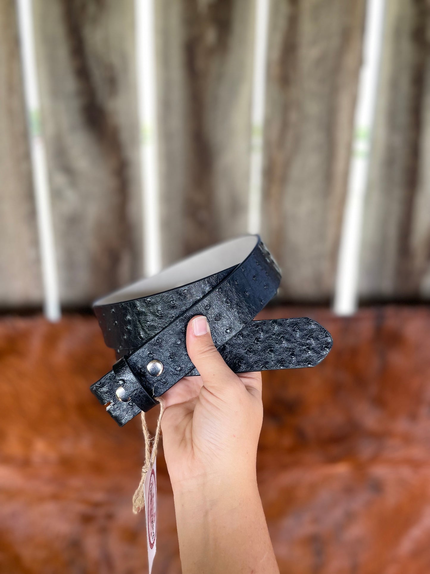 Ostrich Snap Belt