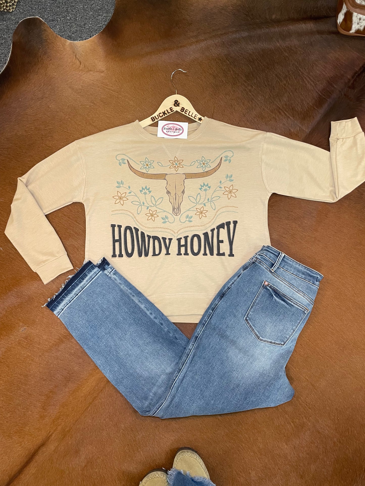 Howdy Honey Lightweight Crewneck Sweatshirt