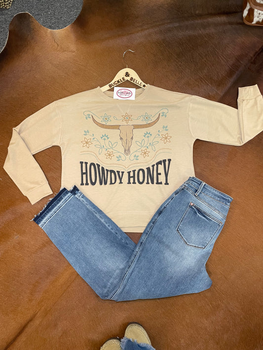 Howdy Honey Lightweight Crewneck Sweatshirt