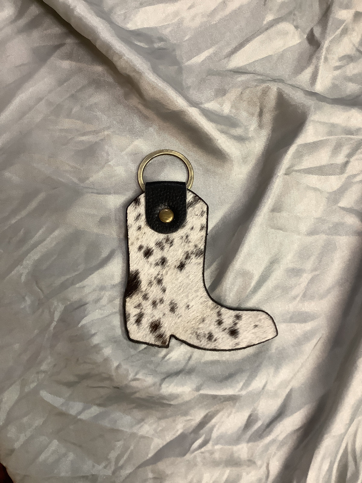 Cowhide Boot Keychain // Black