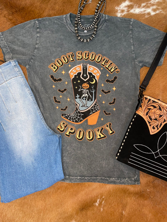 Boot Scootin’ Spooky Mineral Wash Graphic Tee