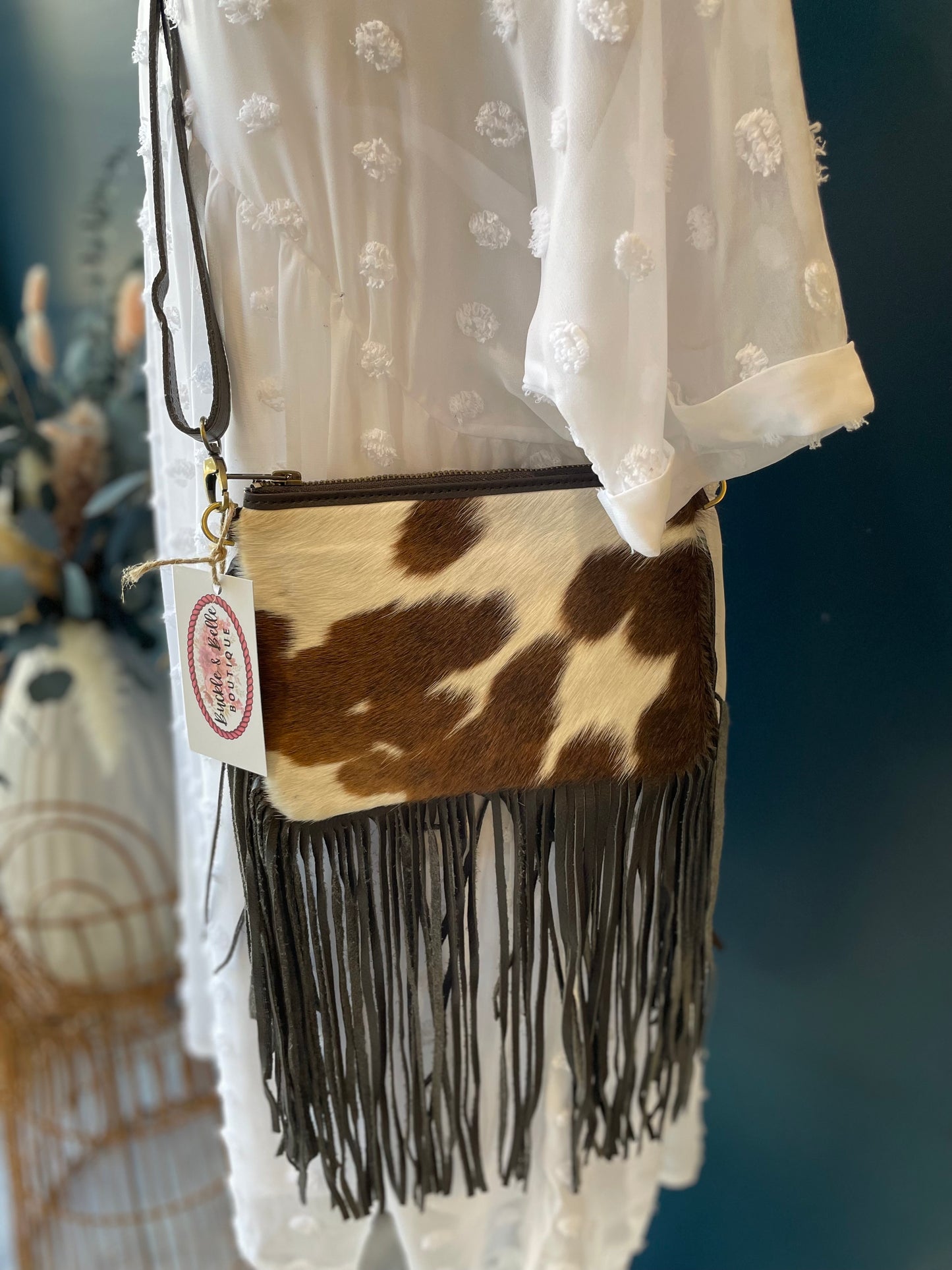 Genuine Cowhide Fringe Crossbody Bag ~ More Colors