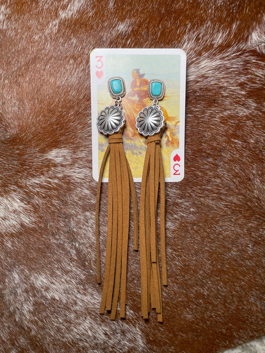 Leather Tassel Earring