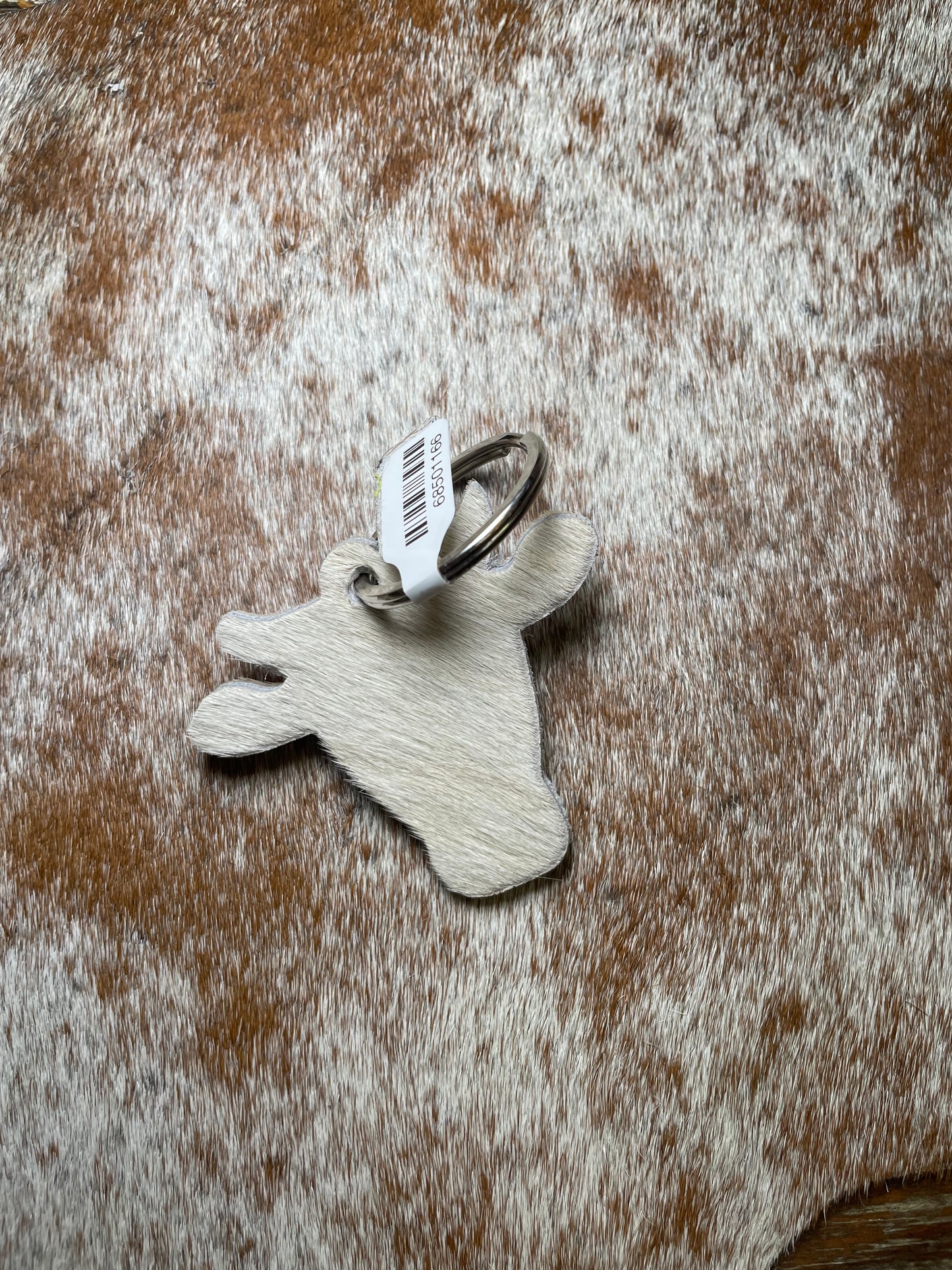 Steer Head Cowhide Keychain