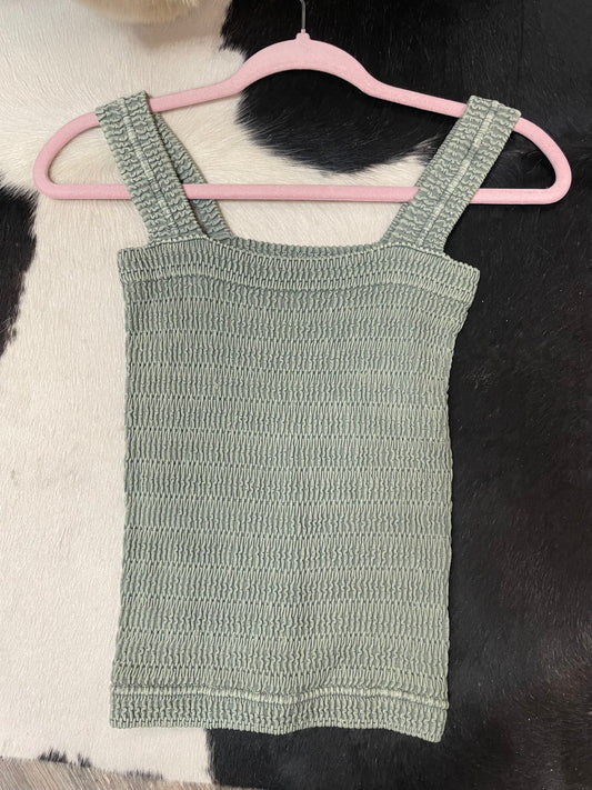 Stone Washed Tank Top // Olive