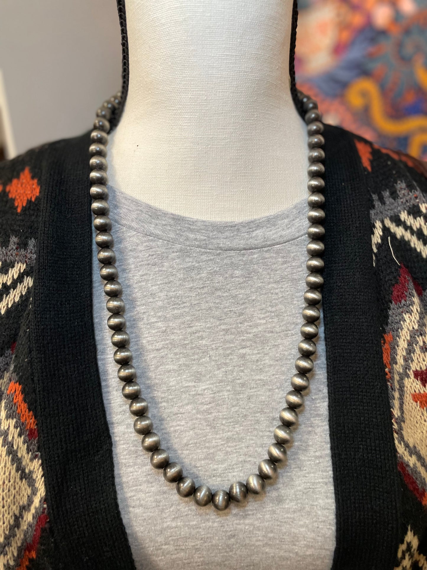 10 MM Long Navajo Pearl Necklace