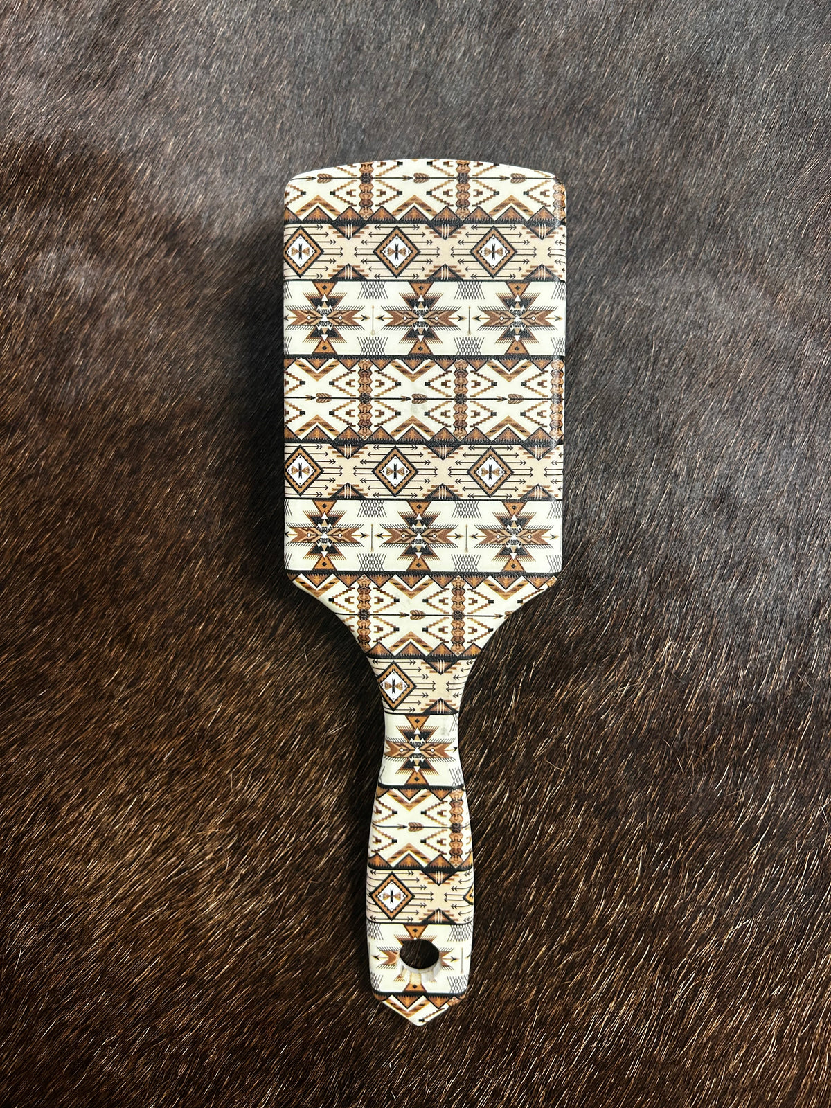 Western Paddle Brush // Tan Aztec