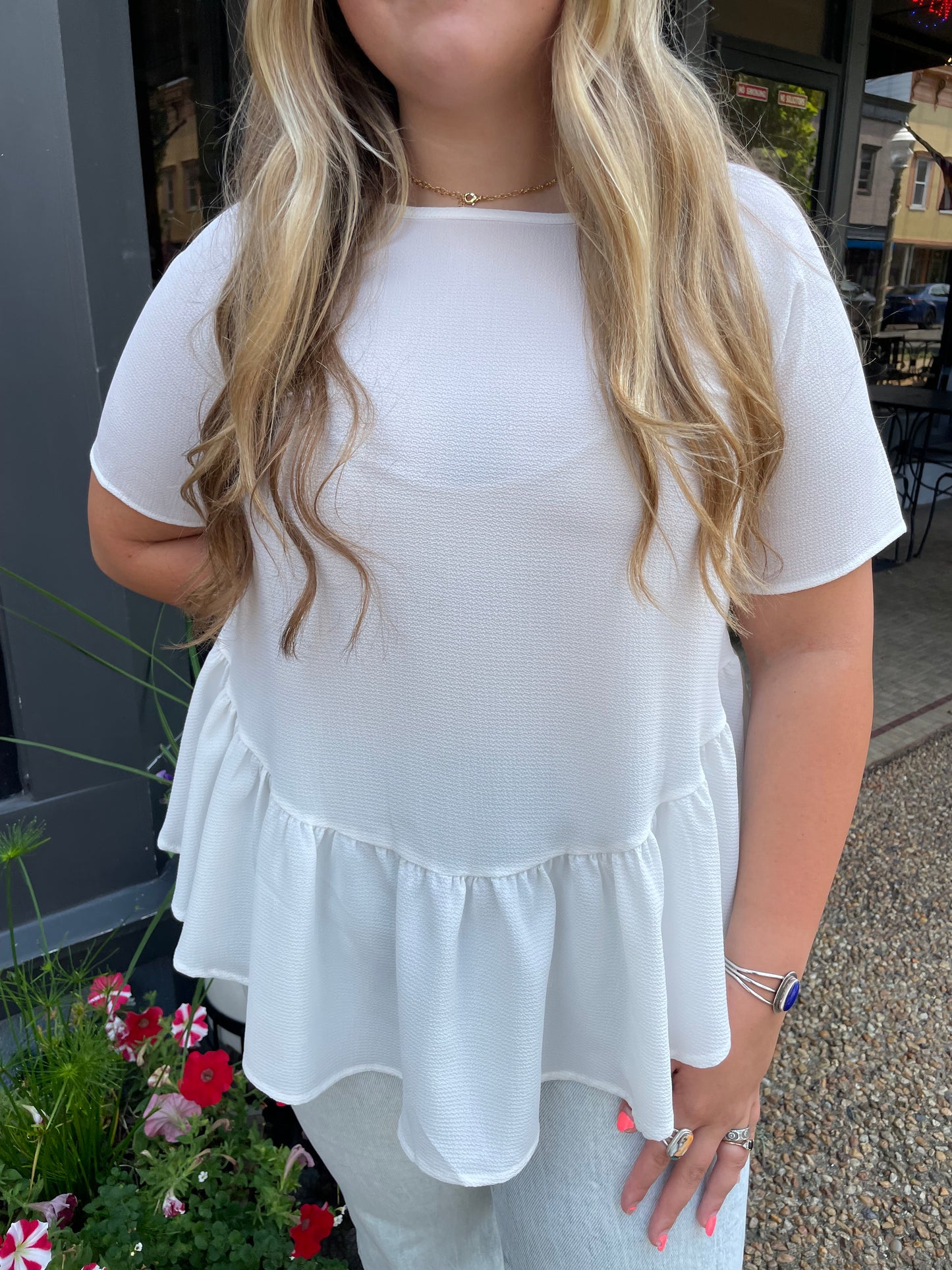 Ivory Woven Top
