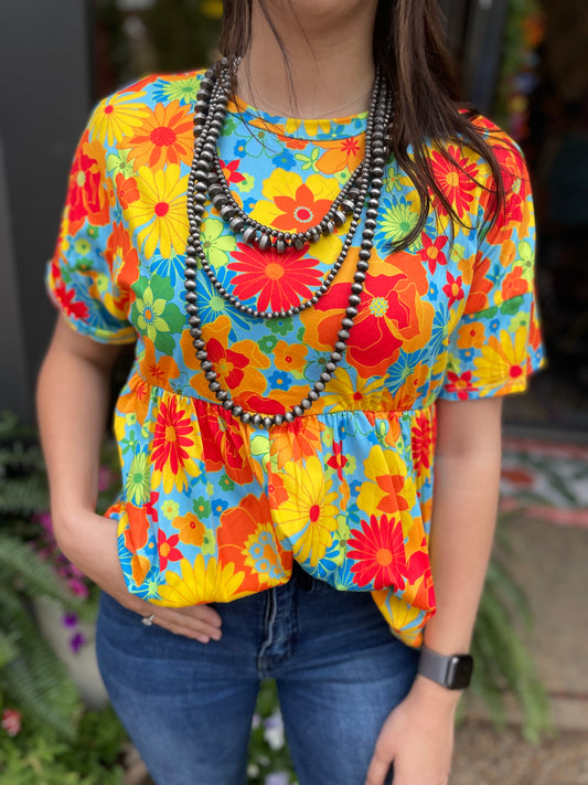 Vintage Vibe Babydoll Top
