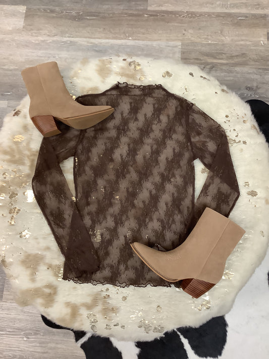 Cowgirl Core Lace Top // Brown